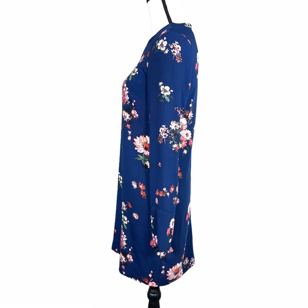 Warehouse Navy Floral Shift Dress View 4